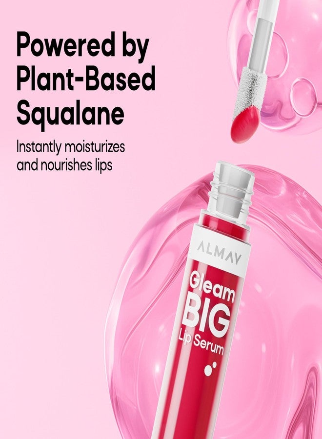 Almay Gleam Big Lip Serum, Hydrating and Moisturizing, Hypoallergenic Lip Gloss, Non-Sticky, 100 Positively Pink, 0.13 fl oz - Image 5